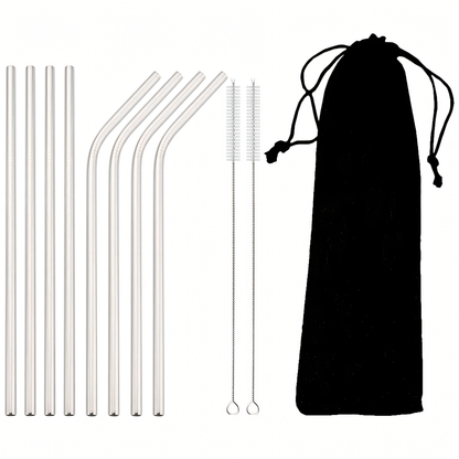 Toastifi Reusable Stainless Steel Straws (8 Pcs + 2 Stir Sticks)